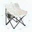 Ensemble de 2 chaises de camping pliantes portatives avec siège rembourré, poches latérales et sac de transport