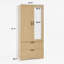 Elysia 2-Door Modern Wardrobe With Induction Light And Moisture-Resistant Particle Board