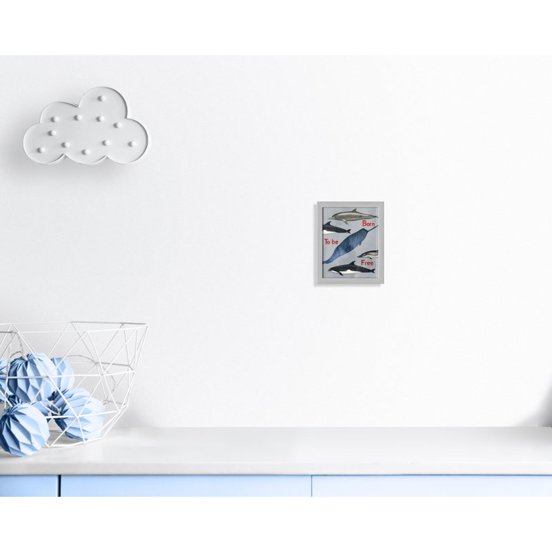 «Born to be free», impression sur papier, H 24,5 po x l 20,5 po x P 0,6 po, Encadré plat noir