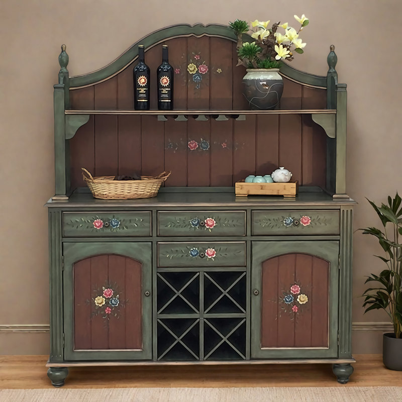 Retro Multifunctional Solid Wood Sideboard