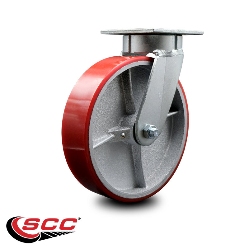 Poly sur roulettes en acier, Rouge