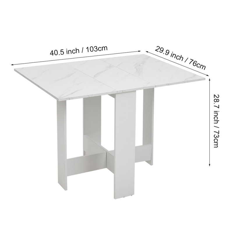Dining Table, 73cm H x 103cm W x 76cm D, White