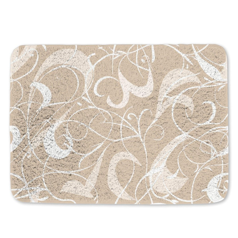 Dereke Microfiber / Microsuede Non-Slip Bath Mat, 21"W x 34"L