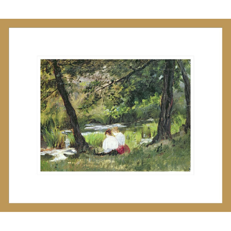 Deux femmes assises par Mary Cassatt, H 13,75 po x l 16,46 po