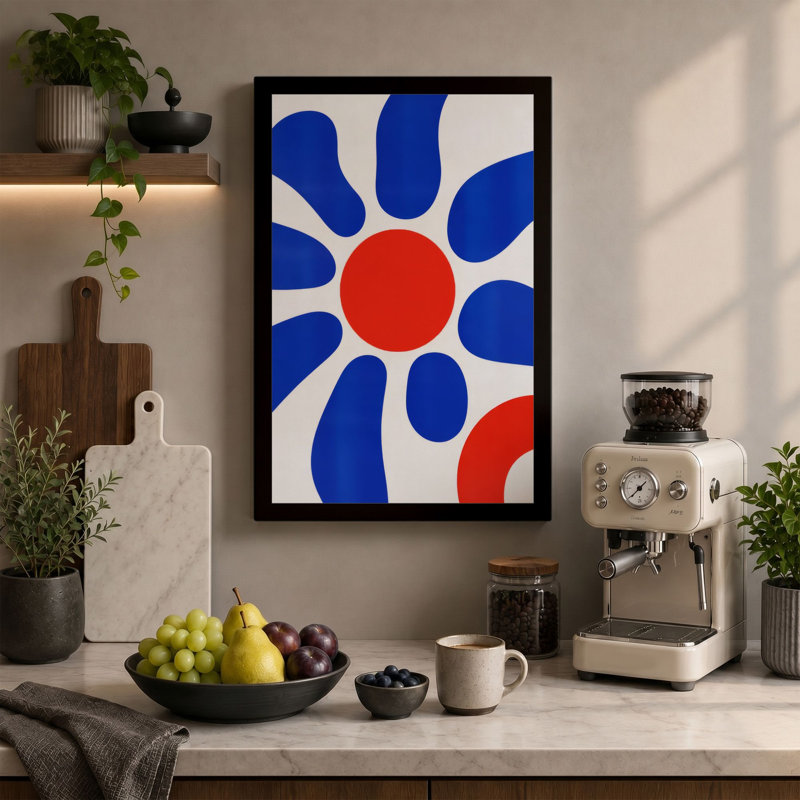 Geometric Radiance Mid-Century - Wrapped Canvas, 24x16 - 61.0 x 40.6 cm, White Border