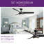 Ventilateur de plafond de ferme moderne de 56 po avec mémoire et minuterie réversible à courant continu à intensité variable Homedream 56 po-1817683699