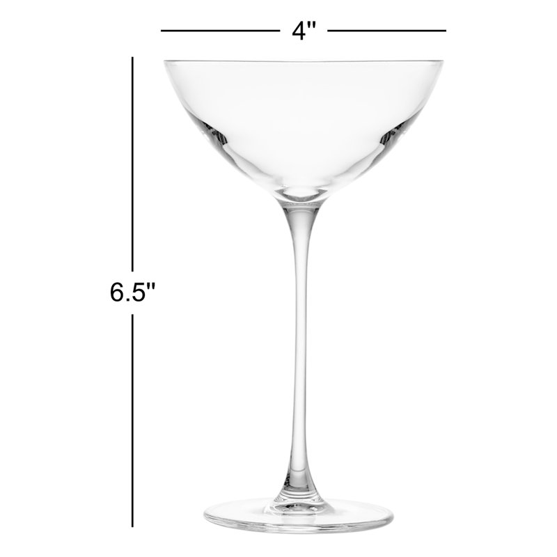 Set of 2 Savage Crystal Coupe Glasses