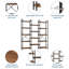 Bibliothèque industrielle: une bibliothèque spacieuse à 5 niveaux avec 14 tablettes ouvertes. Comprend une structure en métal robuste et un grand support de rangement