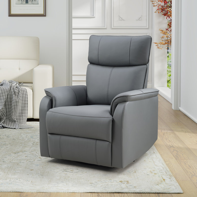 Fauteuil inclinable manuel pivotant et berçant de 31,9 po de largeur, Gris