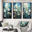 «Blue Tranquil Gardens», 3 pièces sur toile-1831010760-1831010761