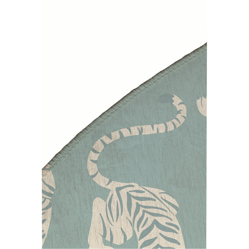 Hey Tiger Area Rug, Round 5'