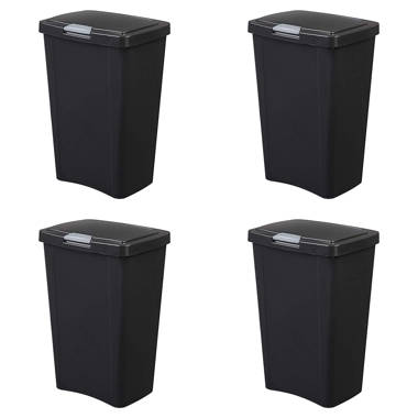 Hefty 13.5-Gallon White Plastic Trash Can with Lid in 2023