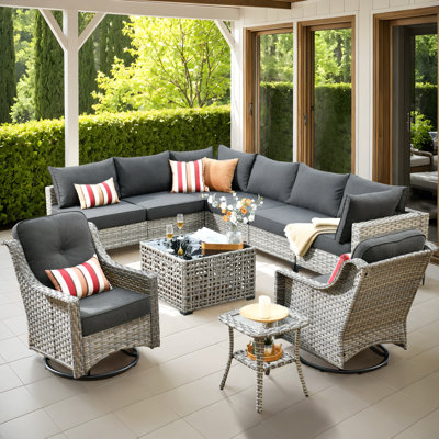 Emroy 10 Piece Sectional Seating Group with Cushions