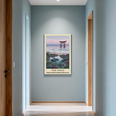 Landscape & Nature Tide Pools Beach Scene With Torii Gate