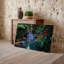 Toile, "Serene Tropical Rainforest Scene Doté d'une cascade d'eau", art mural par Lush Greenery-1083275794