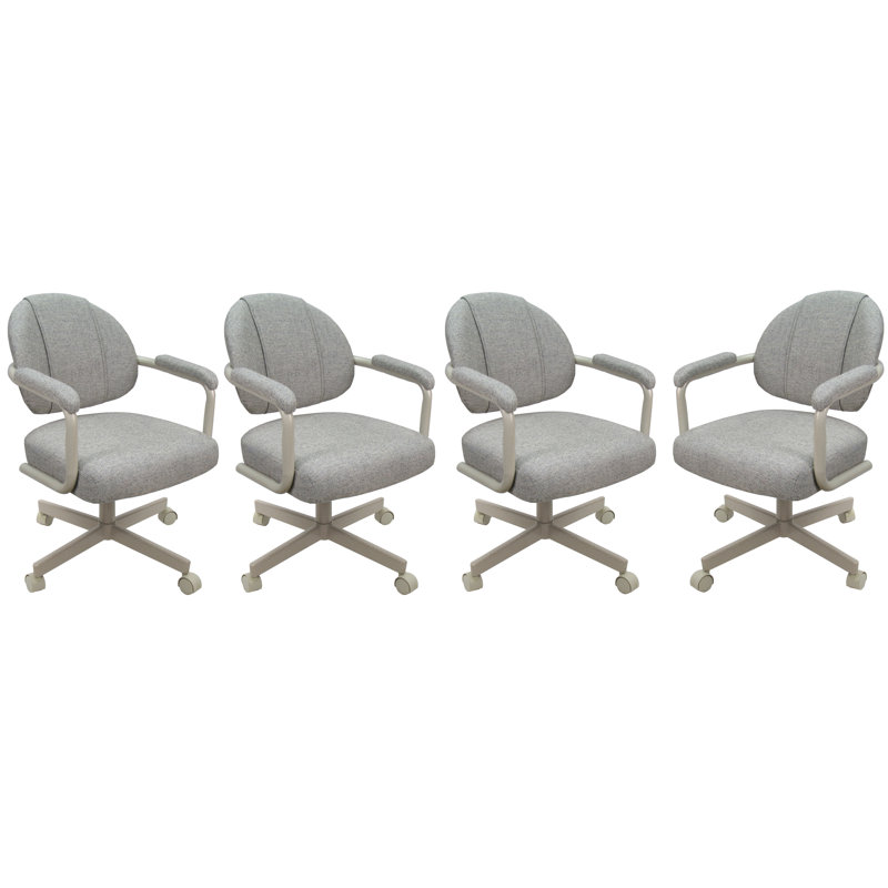 18'' H Upholstered Armchair, Beige , Ocean Beige Vinyl, 4