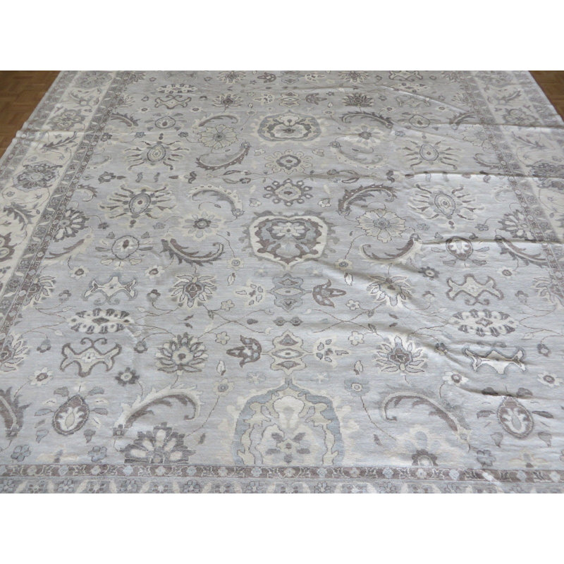 Broadhurst One-of-a-Kind 12'3" X 14'7" Silk Area Rug in Gray