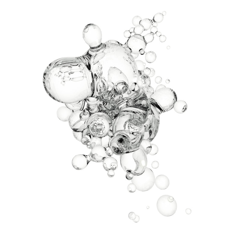 Bulles - photographie sur toile tendue, H 12 po x l 12 po