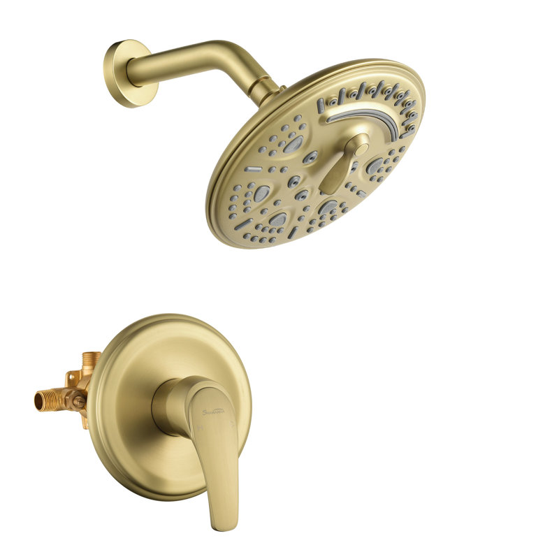 All-In-One Kit with Rough in-Valve, Brushed Gold