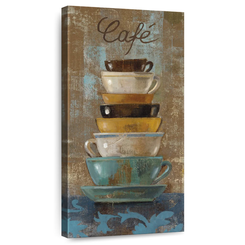 Antique Coffee Cups I, 30" H x 15" W