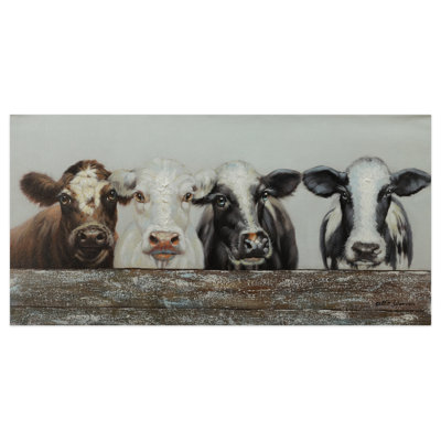 Hand -painted animal friendship acrylic painting
