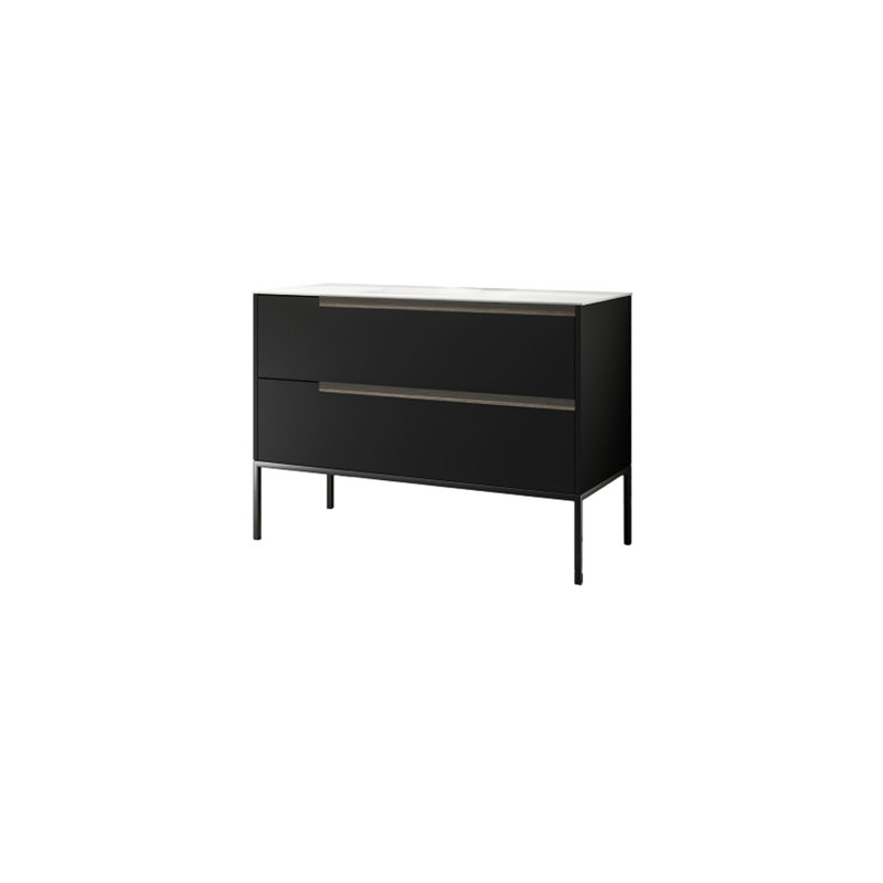 Base de meuble-lavabo simple 18,5 po seulement, Noir