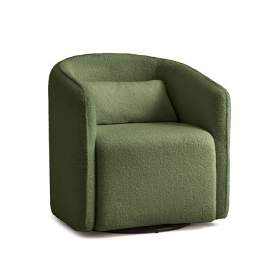 Swivel Accent Chair, Comfy Barrel Chairs With Storage, Small 360° Round Swivel Armchair