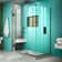 Unidoor Plus 41" W x 34.375" D x 72" H Frameless Pivot Rectangle Shower Enclosure with Fixed Panel