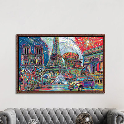Paris Pop Art 1 Piece Wall Art on Canvas