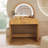 Makeup Vanity Table with Touch Screen Lighted Mirror and Drawer-662471090