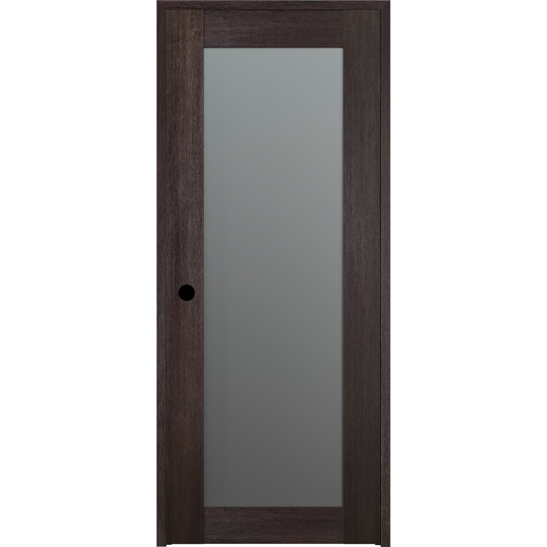 Avon 79.37'' Solid + Manufactured Wood Paneled Prehung Door Belldinni 