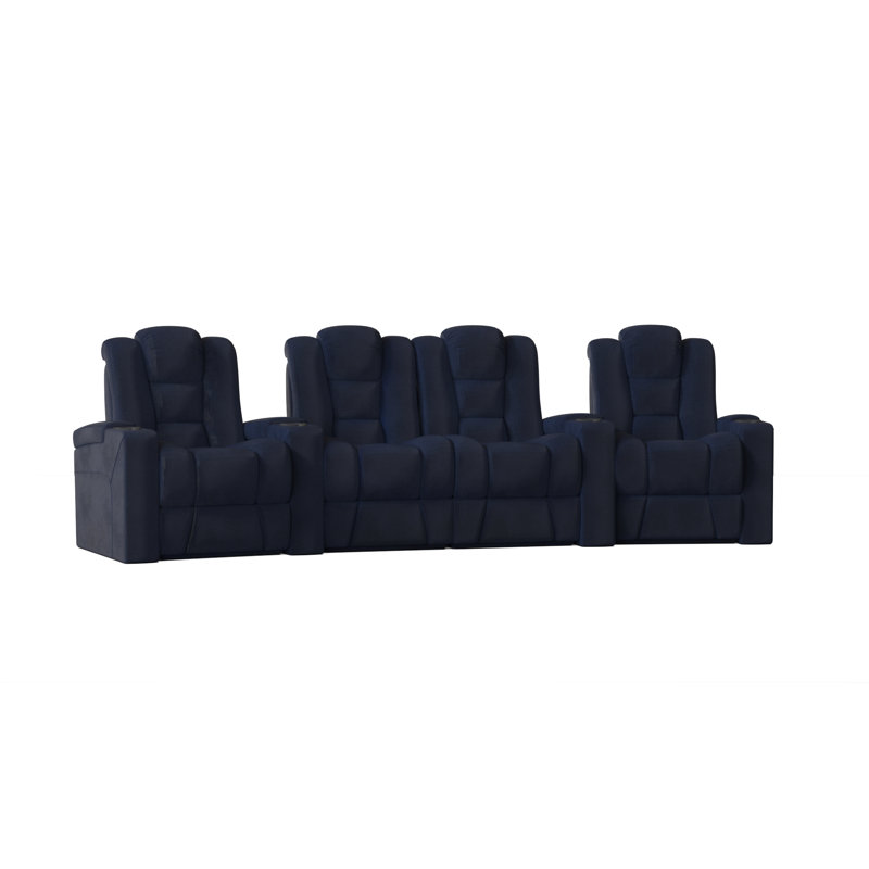 Sièges de cinéma maison (rangée de 4), Océan Smartsuede