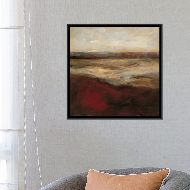 « dunes of brighton i », reproduction sur toile, H 18 po x l 18 po x P 1,5 po, Toile avec cadre noir, Pas de tapis