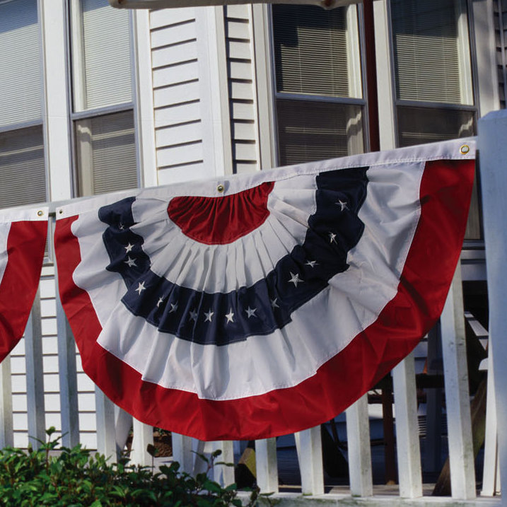 2-Sided Patriotic Nylon 27 x 58 in. Bunting with 3 Grommets The Holiday Aisle®