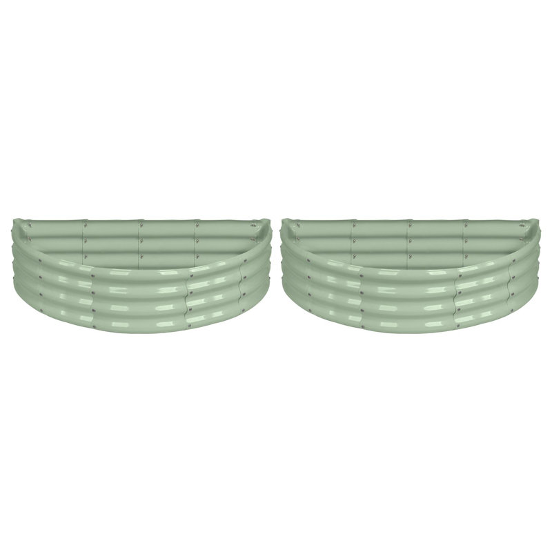 Metal Raised Garden Bed, 30 cm H x 120 cm W x 60 cm D, Green