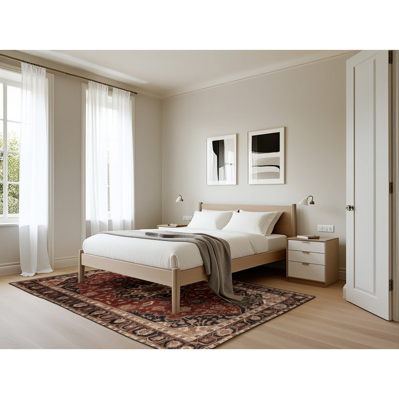 Tapis brun lavable à la machine, Rectangle 5 pi x 7 pi
