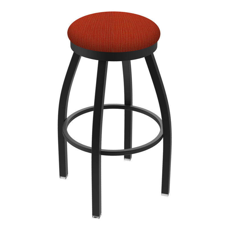Tabouret pivotant80280 Misha, Étain, Tabouret de comptoir (assise de 25 po de hauteur), Tissu - graphite coquelicot