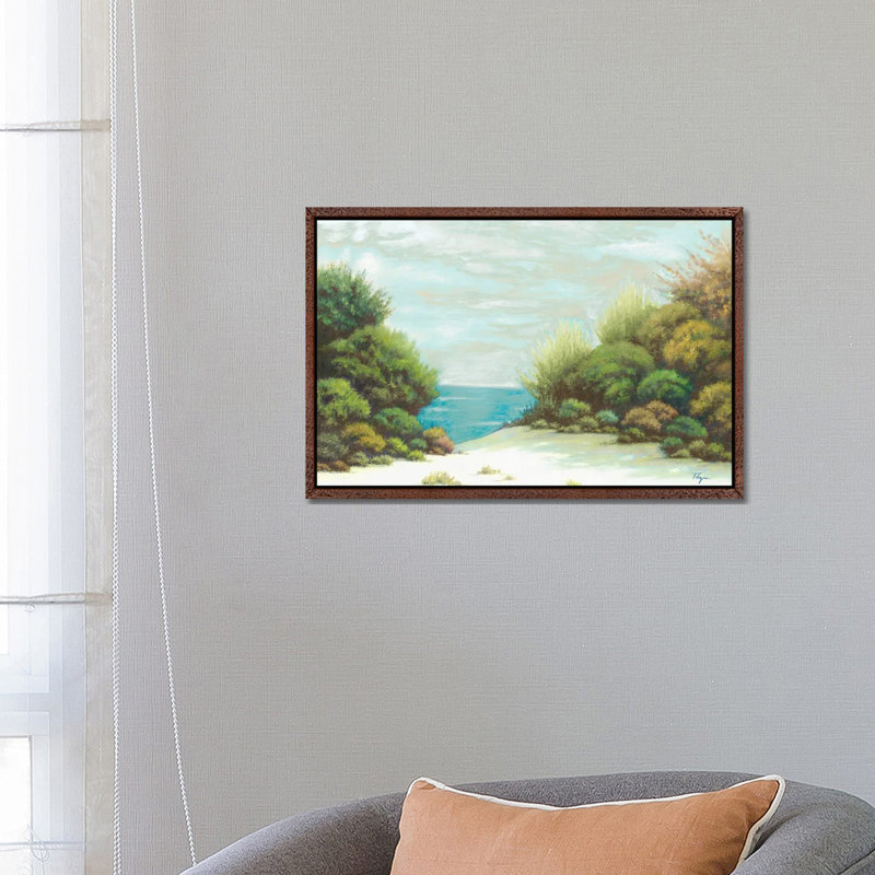Seashore II by Vivien Rhyan - Painting on Canvas, Brown Framed Canvas, 101.6 cm H x 66.04 cm W