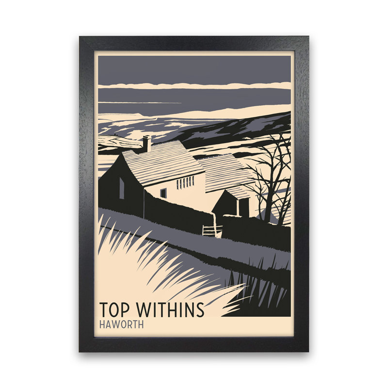 Top Withins Portrait by Richard O'Neill - Print, Black Framed, 88cm H x 64cm W x 3cm D