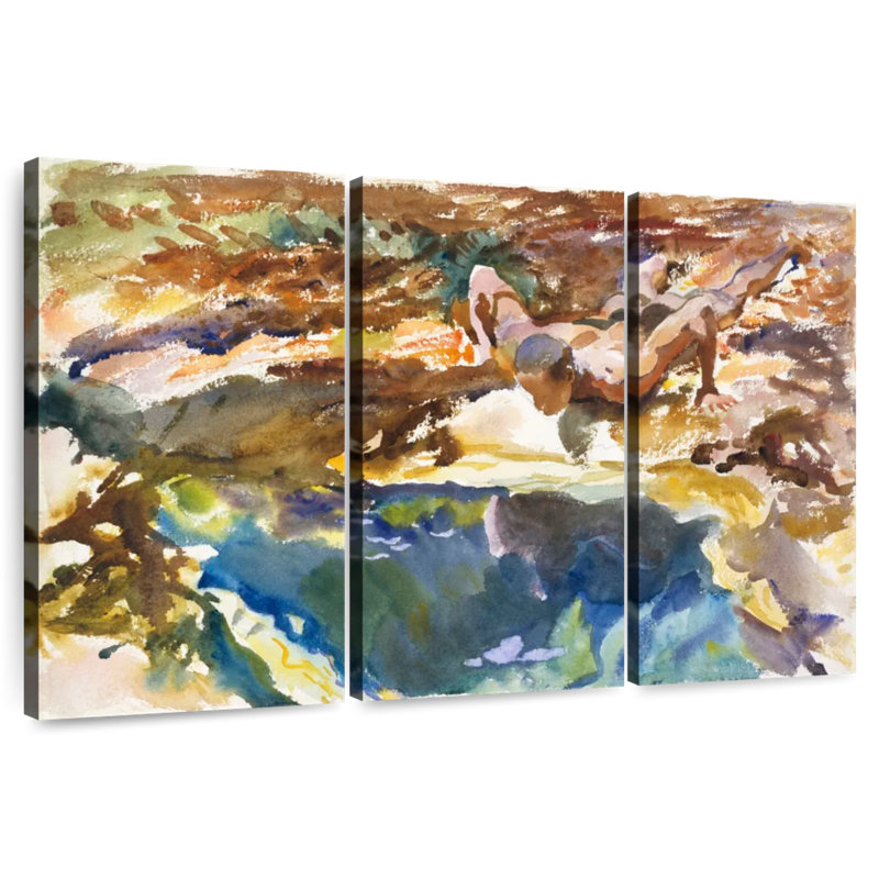 «Man And Pool Florida 1917», H 20 po x l 33 po