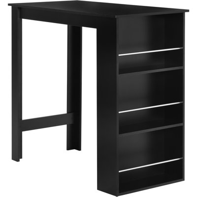 Black Counter Height Table With 3 Storage For Kitchen Use Modern Dining From , Various Rooms
