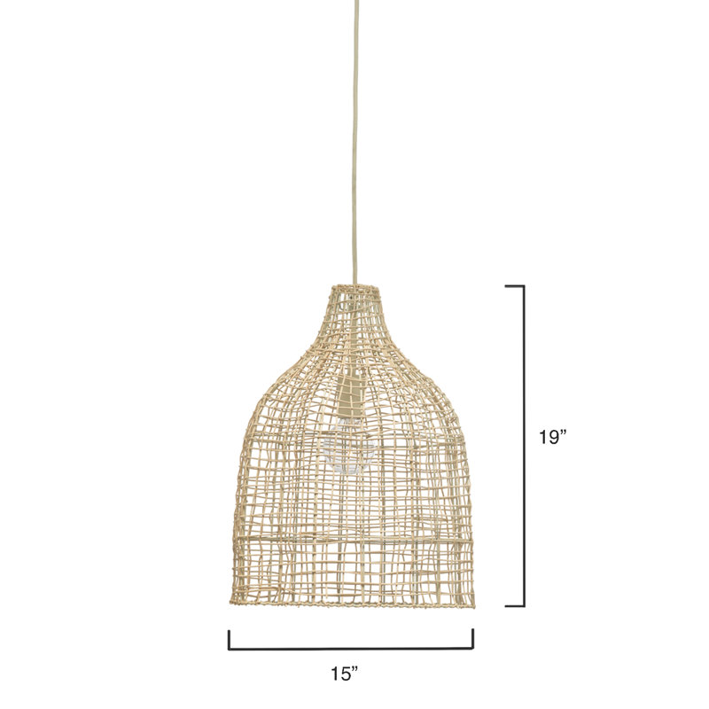 Bainsby 1 - Light Cream Bell Pendant