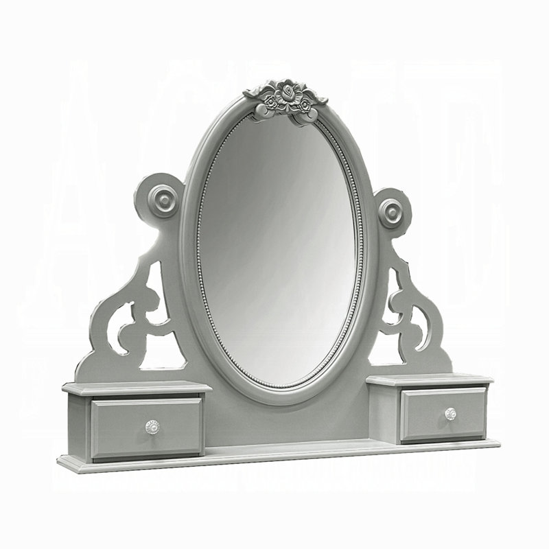 Miroir Flora avec bijoux, Gris