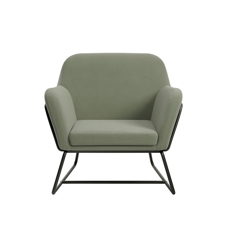 CHARLES ACCENT ARMCHAIR, Sage, Black
