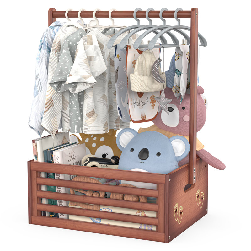 Armoire avec cage de rangement pour bébé Anie, Brun
