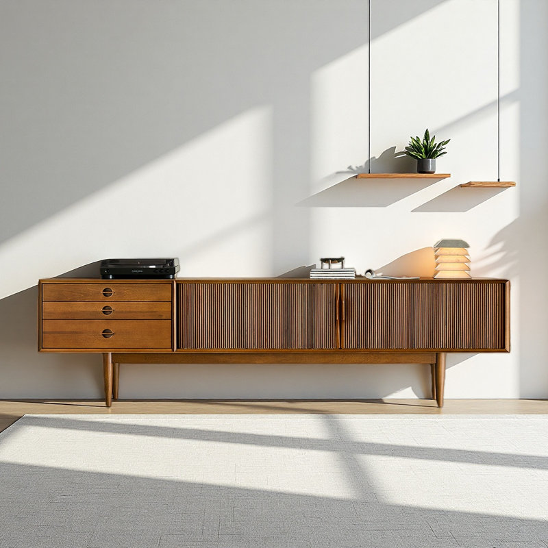 Meuble télé de style français rétro, Brun