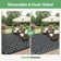 Shimeek Outdoor Mat for Patio Clearance, Waterproof Reversible Plastic Camping Rugs,Black & Gray