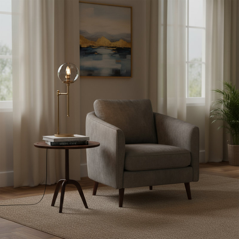 Lampe de table 26 po Modern Novelty, Clair, Doré