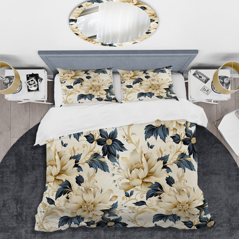 Ensemble de housse de couette Contemporary Motifs Victorian, Housse de couette simple + 1 taie décorative stan