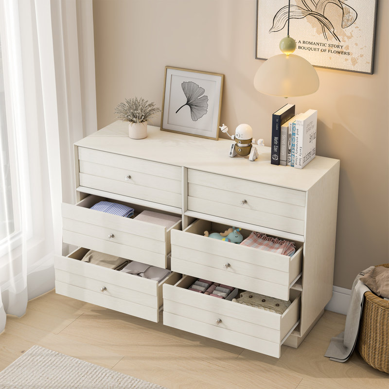 Commode moderne à 2 tiroirs l 47,2 po Brytani, Blanc